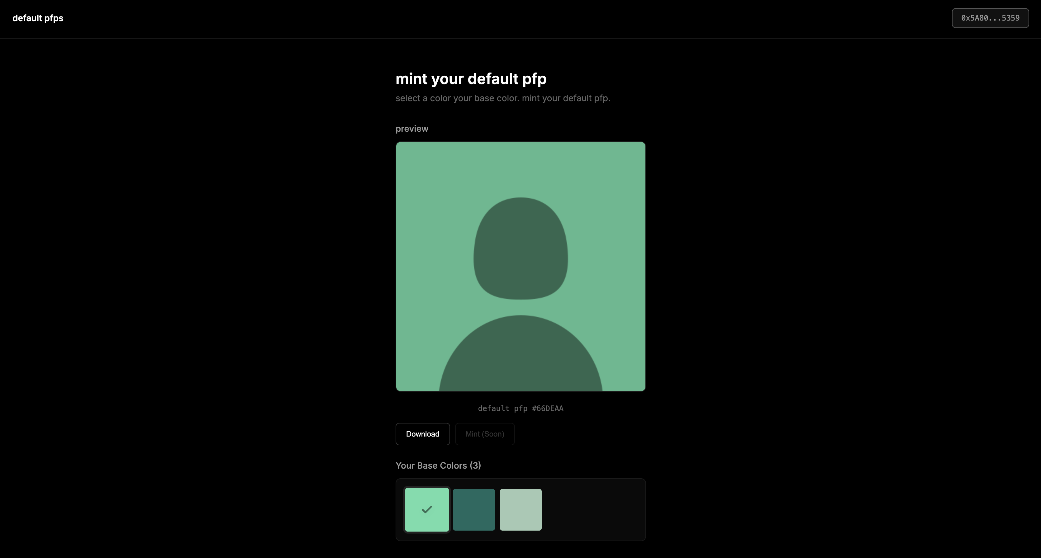 default pfps - mint your default pfp